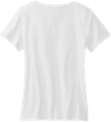 Am image of a Custom Volunteer Knitwear Womens Daily V Neck Tee in White!
