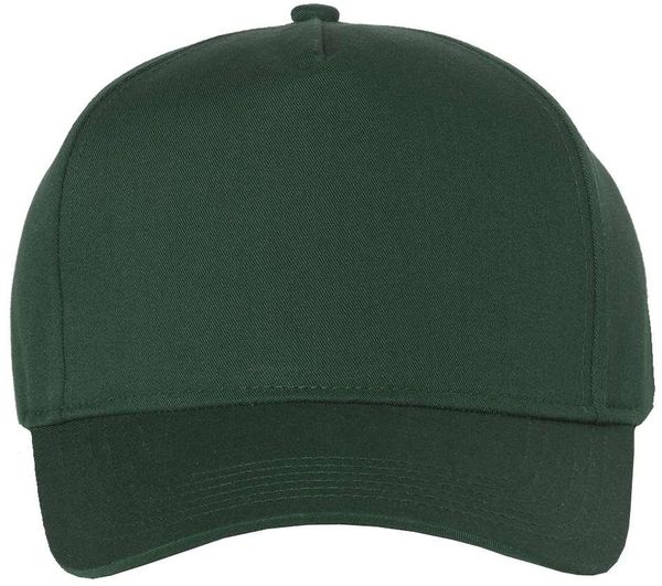 Am image of a Custom Valucap Five Panel Cap in Forest!