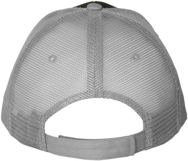 Am image of a Custom Valucap SandwichTrucker Cap in Black/Grey!