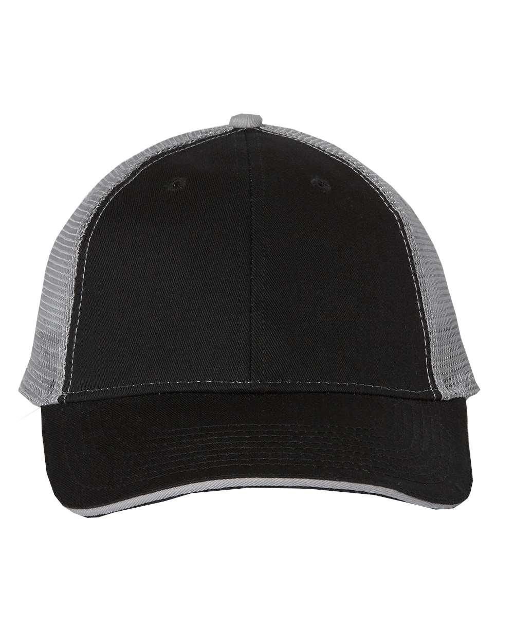 Valucap SandwichTrucker Cap in Black/Grey