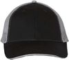 Am image of a Custom Valucap SandwichTrucker Cap in Black/Grey!