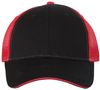 Am image of a Custom Valucap SandwichTrucker Cap in Black/Red!
