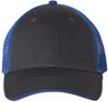 Am image of a Custom Valucap SandwichTrucker Cap in Charcoal/Royal!