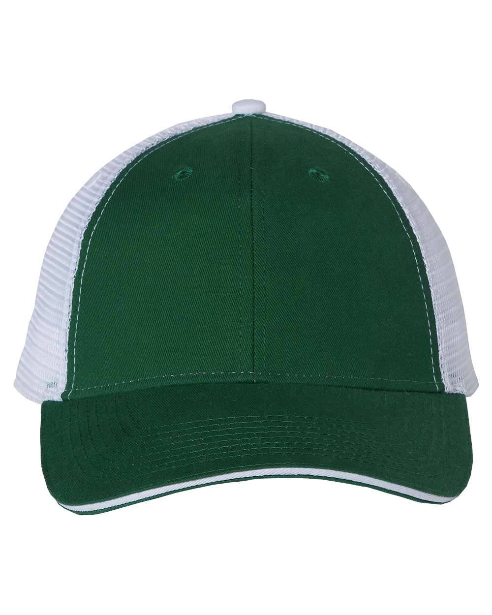 Valucap SandwichTrucker Cap in Dark Green/White