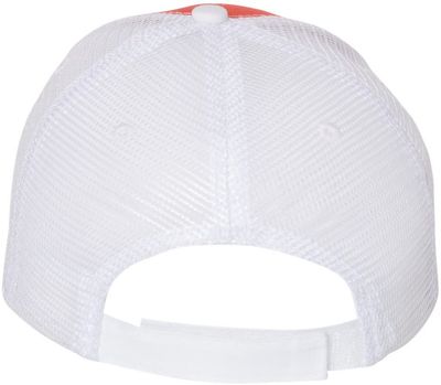 Am image of a Custom Valucap SandwichTrucker Cap in Orange/White!