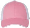 Am image of a Custom Valucap Sandwich Trucker Cap in Pink/White!