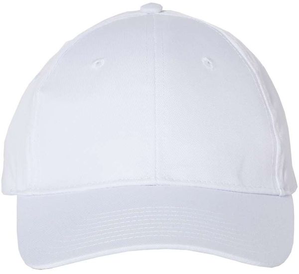 Am image of a Custom Valucap Lightweight twill Cap in White!