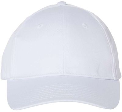 Am image of a Custom Valucap Lightweight twill Cap in White!