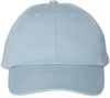 Am image of a Custom Valucap Adult Bio Washed Classic Dad's Cap in Baby Blue!