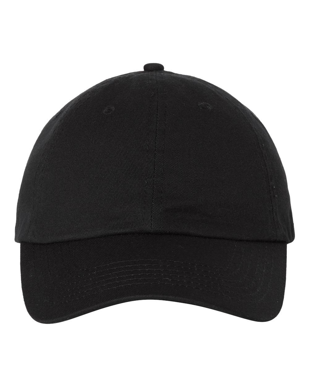 Valucap Adult Bio Washed Classic Dad's Cap in Black