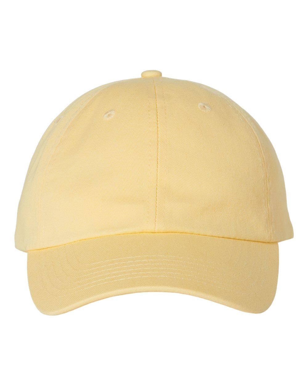 Valucap Adult Bio Washed Classic Dad's Cap in Butter