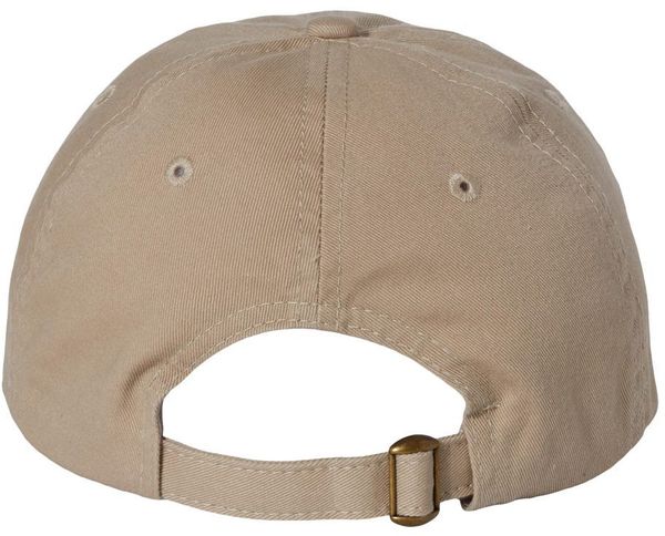 An image of a Custom Valucap Adult Bio Washed Classic Dad's Cap in Khaki!