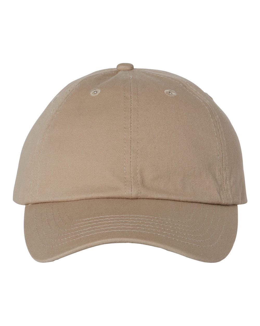 Valucap Adult Bio Washed Classic Dad's Cap in Khaki