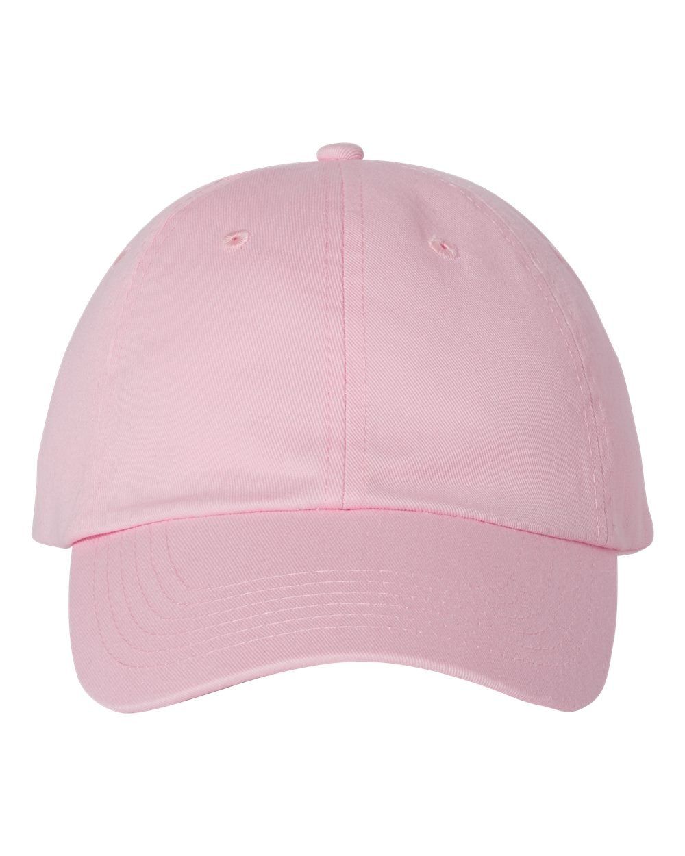 Valucap Adult Bio Washed Classic Dad's Cap in Light Pink