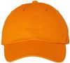 Am image of a Custom Valucap Adult Bio Washed Classic Dad's Cap in Neon Orange!