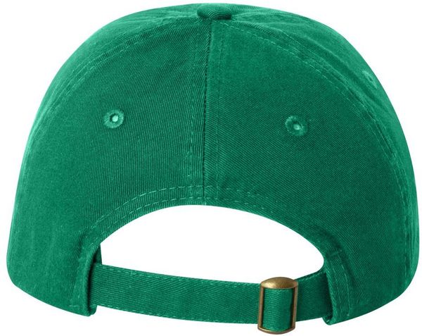 An image of a Custom Valucap Small Fit Bio Washed Dad's Cap in Kelly!