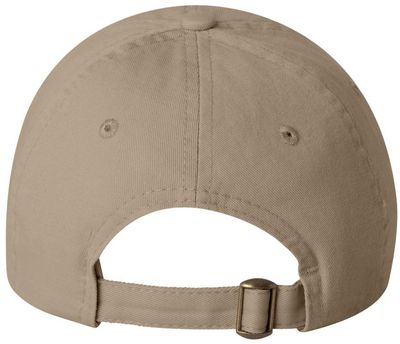 Am image of a Custom Valucap Small Fit Bio Washed Dad's Cap in Khaki!