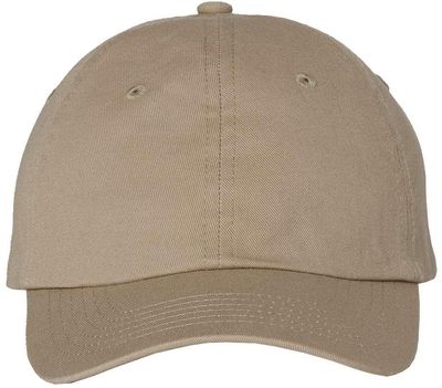 Am image of a Custom Valucap Small Fit Bio Washed Dad's Cap in Khaki!