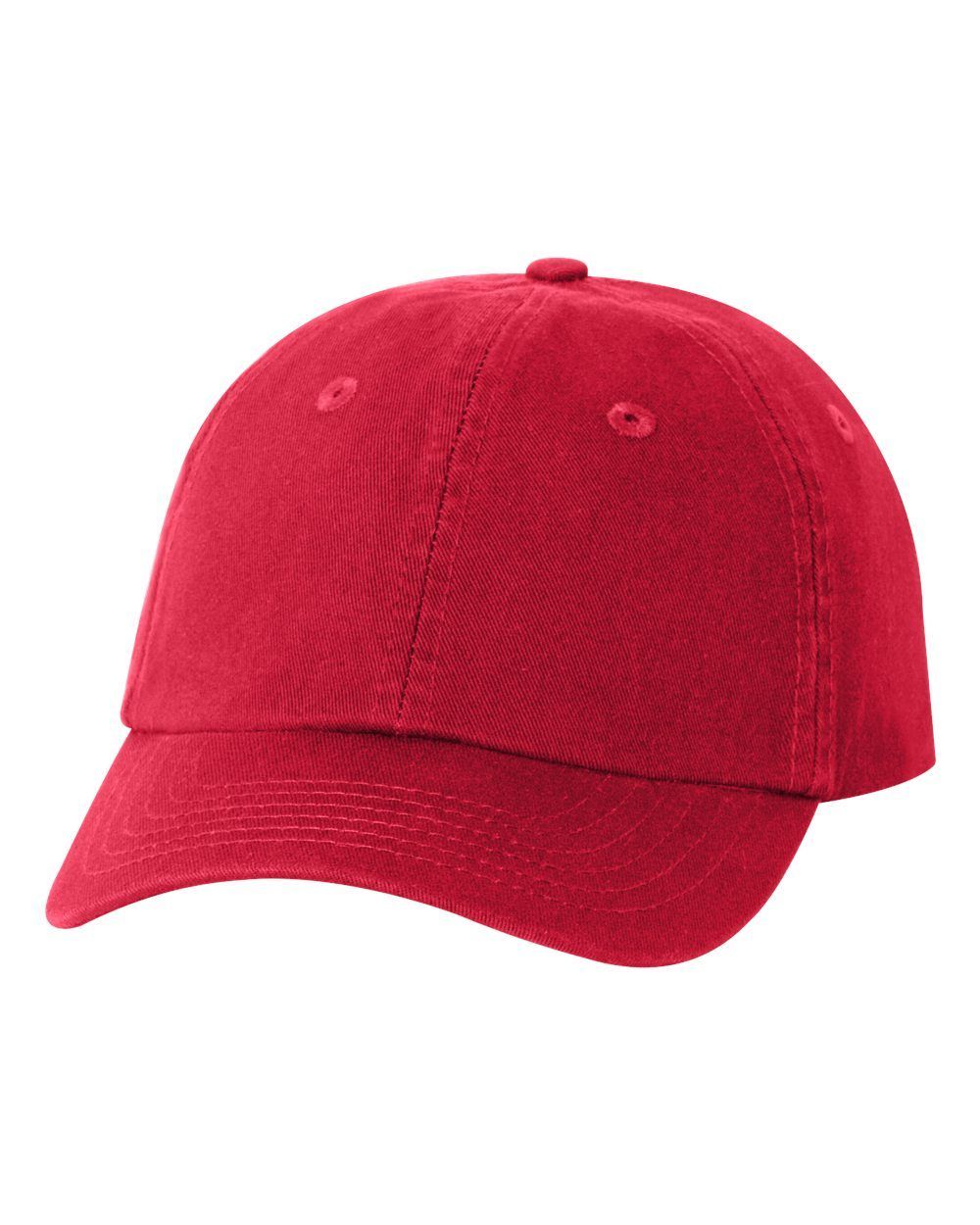 Valucap Small Fit Bio Washed Dad's Cap in Red
