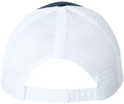 Am image of a Custom Valucap Mesh Back Trucker Cap in Navy/White!