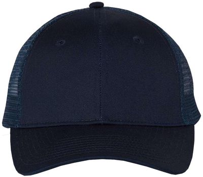 Am image of a Custom Valucap Mesh Back Trucker Cap in Navy!