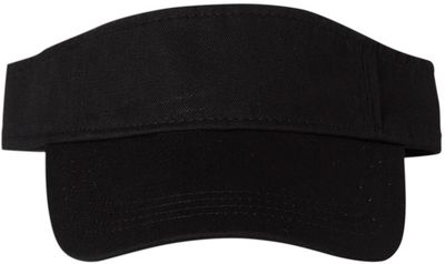 Am image of a Custom Valucap Bio Washed Visor in Black!