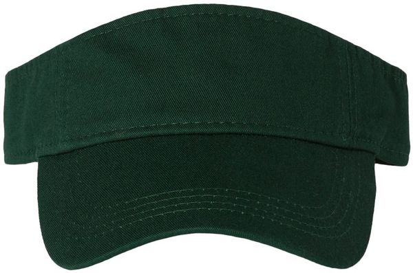 An image of a Custom Valucap Bio Washed Visor in Forest!