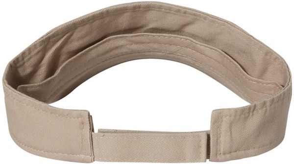 Am image of a Custom Valucap Bio Washed Visor in Khaki!