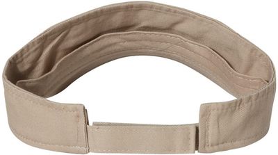 Am image of a Custom Valucap Bio Washed Visor in Khaki!