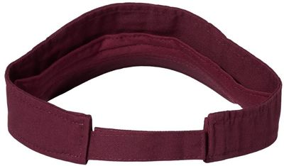 Am image of a Custom Valucap Bio Washed Visor in Maroon!