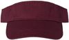 Am image of a Custom Valucap Bio Washed Visor in Maroon!