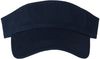 Am image of a Custom Valucap Bio Washed Visor in Navy!