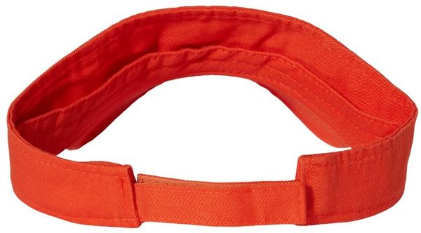 Am image of a Custom Valucap Bio Washed Visor in Orange!