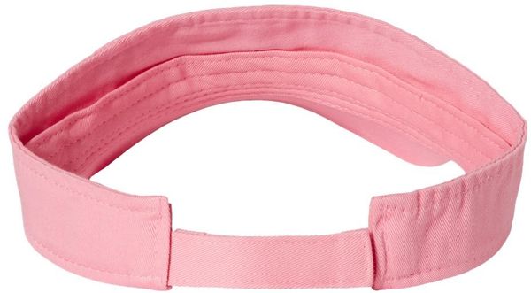 Am image of a Custom Valucap Bio Washed Visor in Pink!