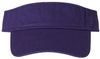 Am image of a Custom Valucap Bio Washed Visor in Purple!