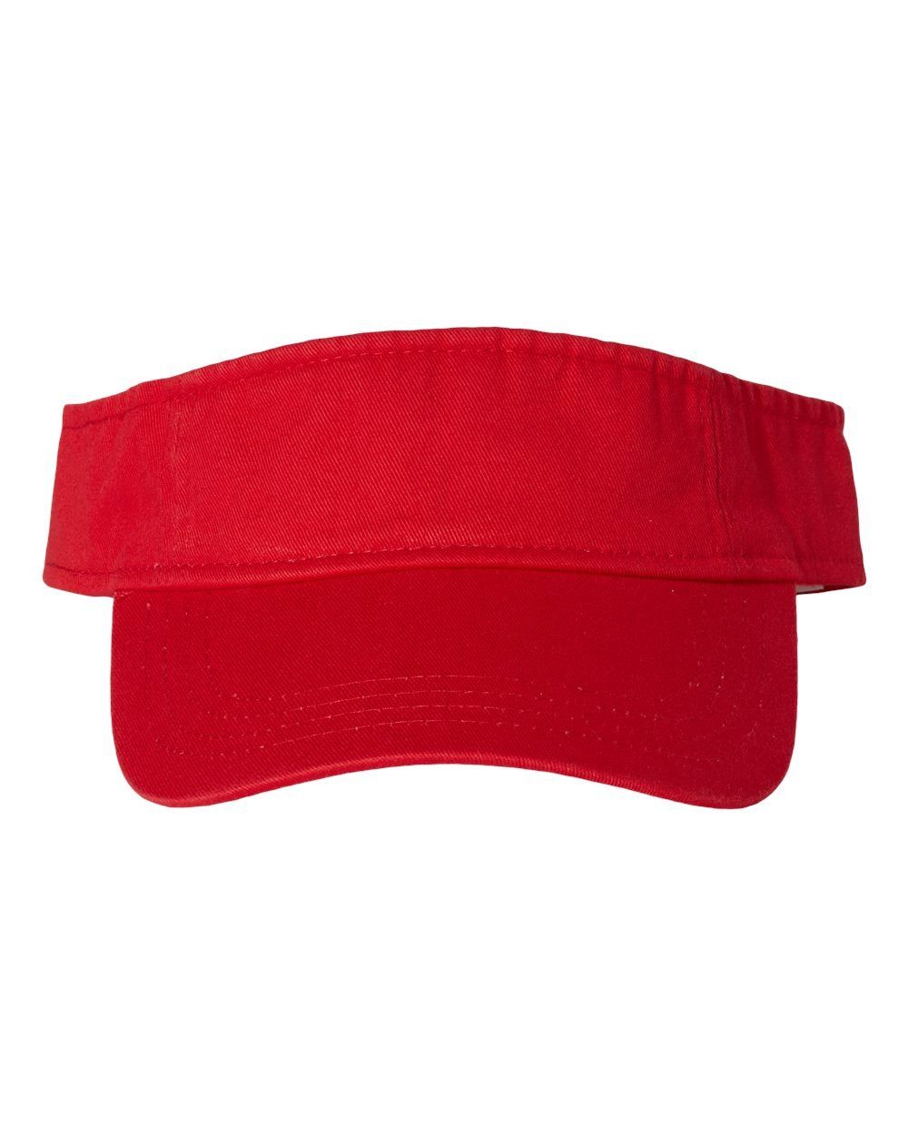 Valucap Bio Washed Visor in Red
