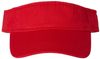 Am image of a Custom Valucap Bio Washed Visor in Red!