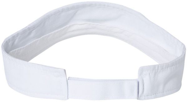 Am image of a Custom Valucap Bio Washed Visor in White!
