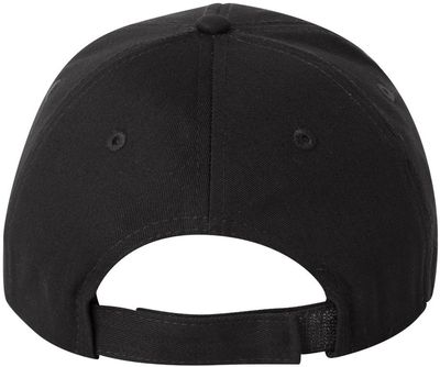 Am image of a Custom Valucap Chino Cap in Black!