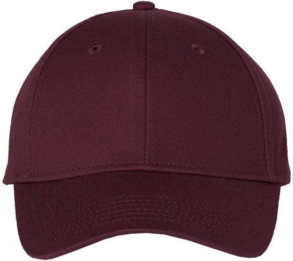 Am image of a Custom Valucap Chino Cap in Maroon!
