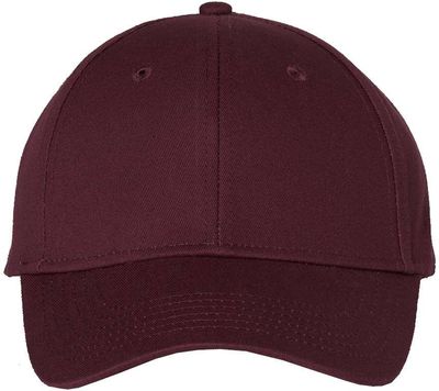 Am image of a Custom Valucap Chino Cap in Maroon!