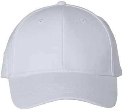 Am image of a Custom Valucap Chino Cap in White!