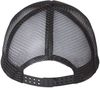 Am image of a Custom Valucap Foam Mesh Back Trucker Cap in Black/black!