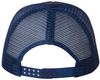 Am image of a Custom Valucap Foam Mesh Back Trucker Cap in Navy/navy!
