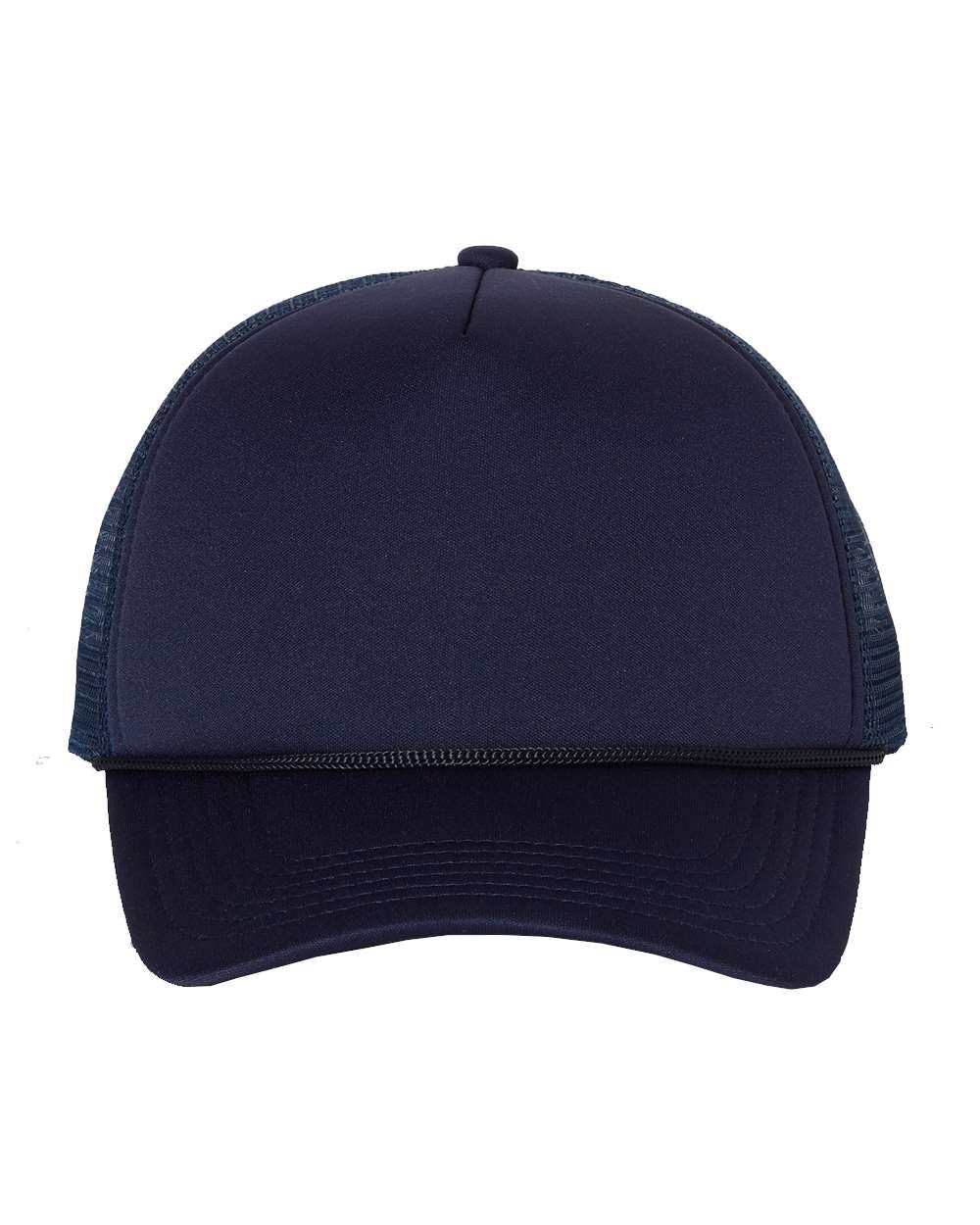 Valucap Foam Mesh Back Trucker Cap in Navy/navy