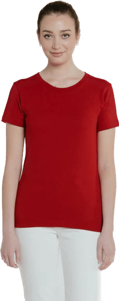 Am image of a Custom Redwood Classics Canoe Tee in Harvest Red!