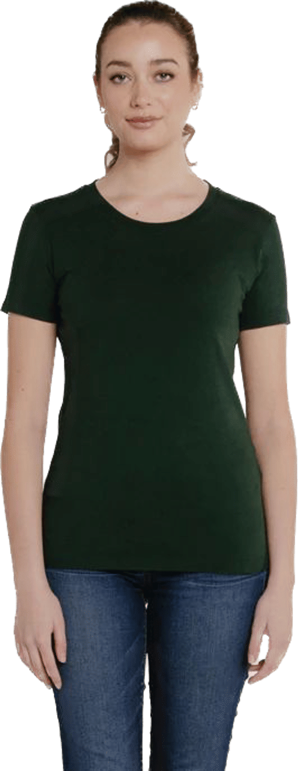 Am image of a Custom Redwood Classics Canoe Tee in Park Green!