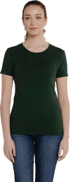 Am image of a Custom Redwood Classics Canoe Tee in Park Green!
