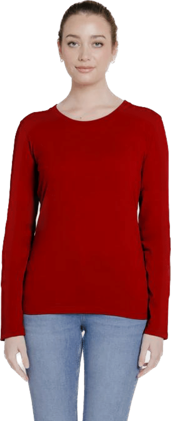 Am image of a Custom Redwood Classics Aurora Tee in Harvest Red!