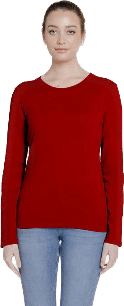 Am image of a Custom Redwood Classics Aurora Tee in Harvest Red!